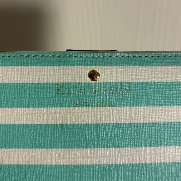 Kate spade - blue and white stripe wallet - used - Picture 5 of 5